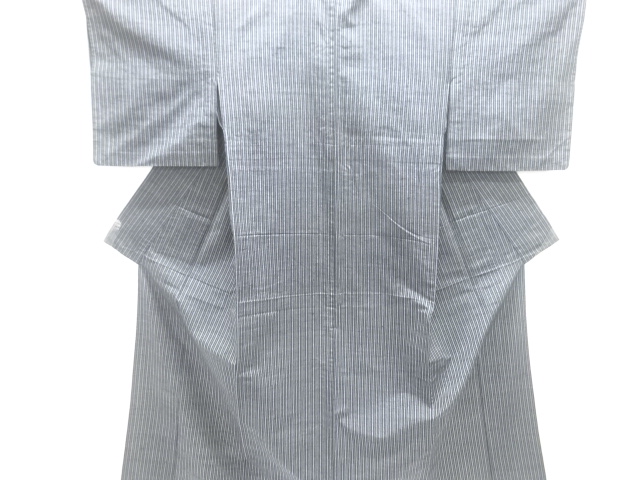 JAPANESE KIMONO / ANTIQUE STRIPED TSUMUGI HITōE KIMONO